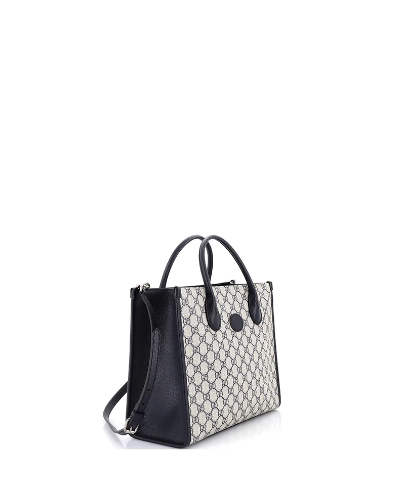 Pre-Owned Gucci Small Interlocking G Tote Gg Coated Canvas and Leather