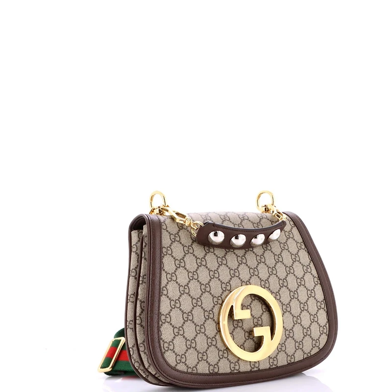 Pre-Owned Gucci Medium Blondie Nm Top Handle Bag Gg Coated Canvas