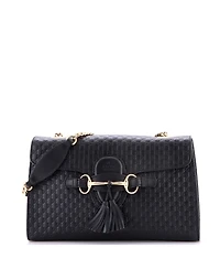Pre-Owned Gucci Medium Emily Chain Flap Bag Microguccissima Leather
