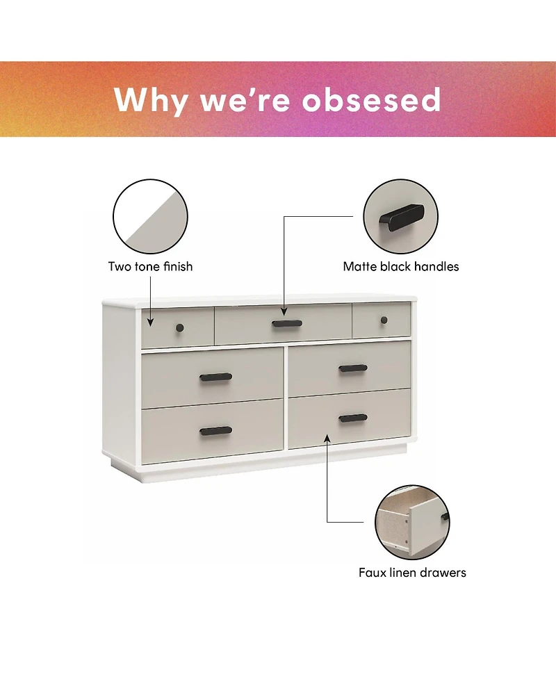 flynama 5 Drawer Dresser Multipurpose Cabinet for Kids Room Home Furniture With Spacious Drawers Easy Assembly.