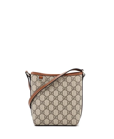 Pre-Owned Gucci Nano Gg Emblem Bucket Bag Gg Coated Canvas