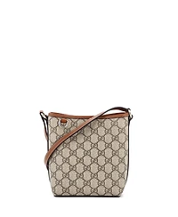 Pre-Owned Gucci Nano Gg Emblem Bucket Bag Gg Coated Canvas