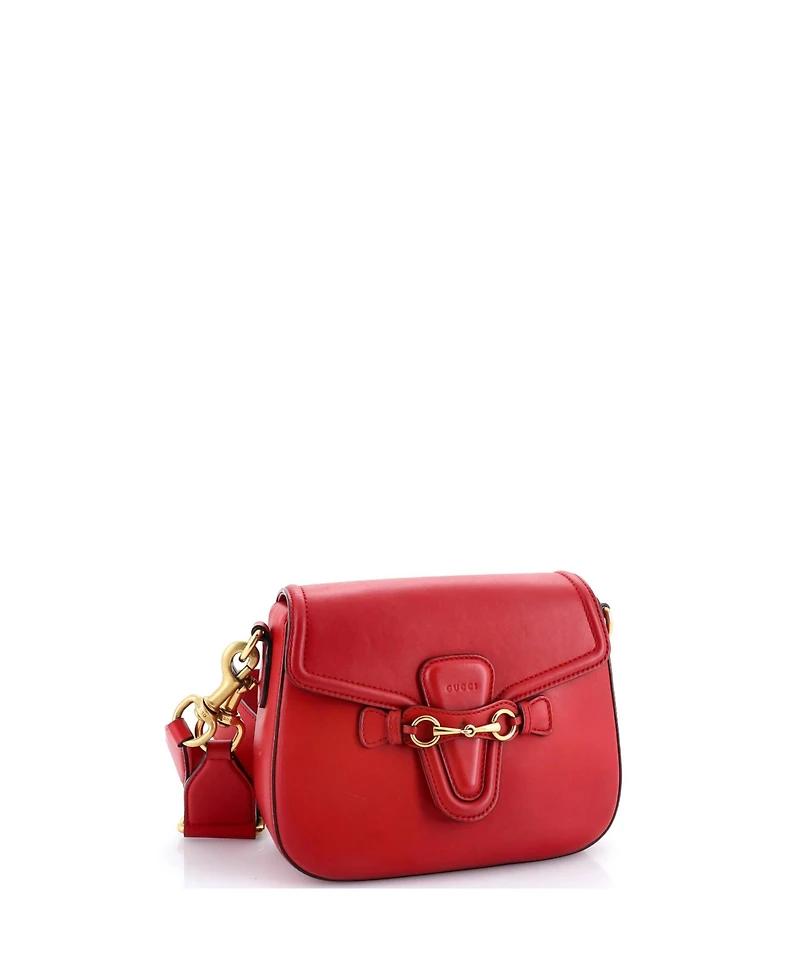 Pre-Owned Gucci Medium Lady Web Shoulder Bag Leather