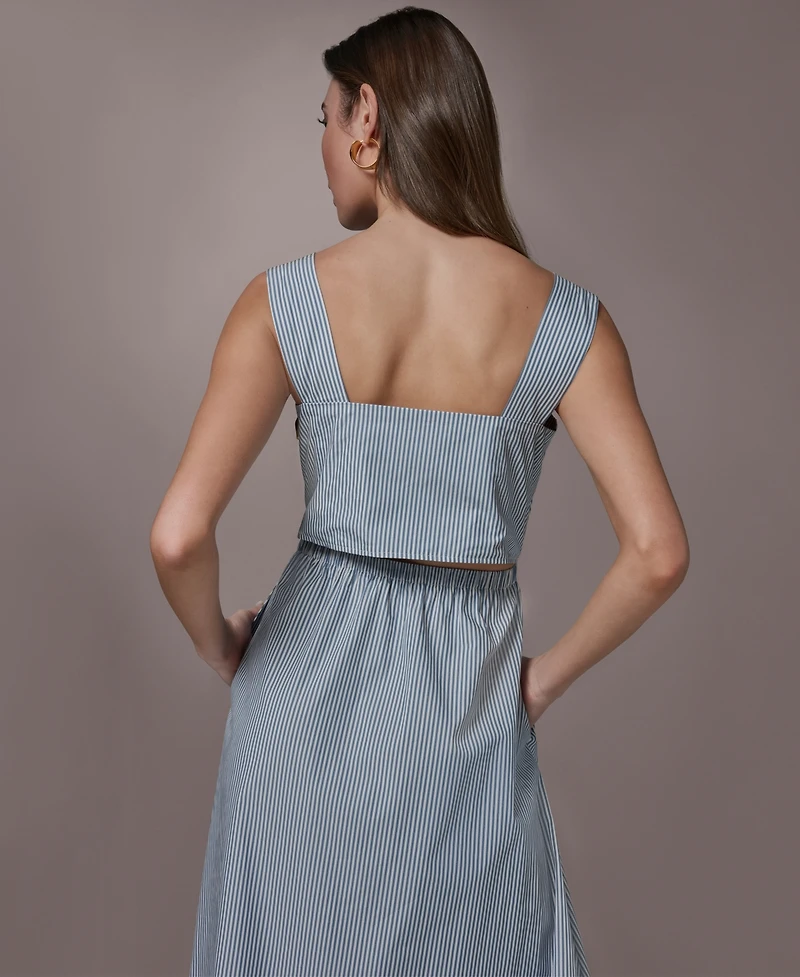 Donna Karan New York Women's Square Neck Midi Dress