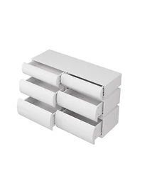 flynama Traditional 5 Drawer Dresser Finish Sturdy Construction for Bedroom Living Room Storage