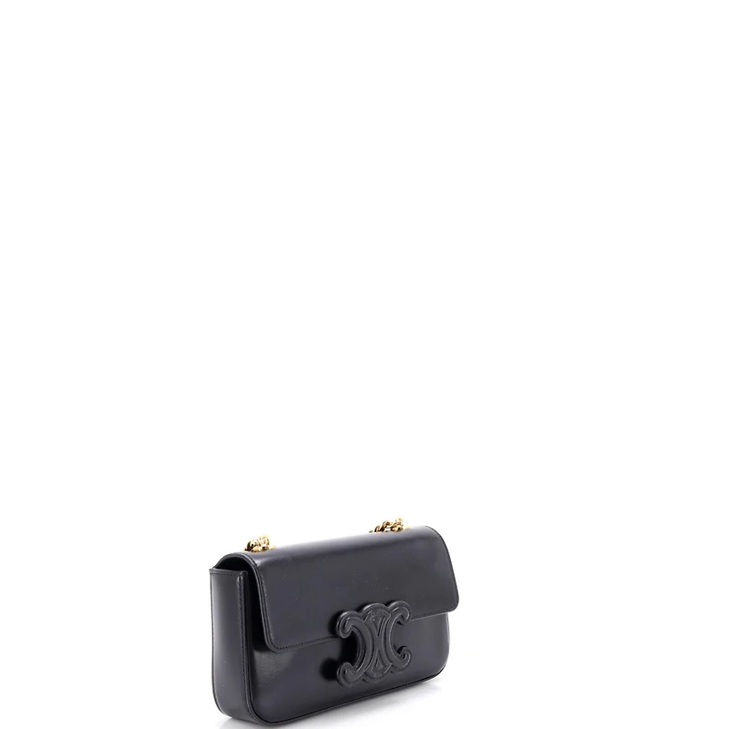 Pre-Owned Celine Small Triomphe Chain Shoulder Bag Leather