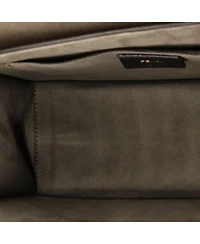 Pre-Owned Fendi Medium Kan I F Shoulder Bag Leather with Zucca Embossed Detail