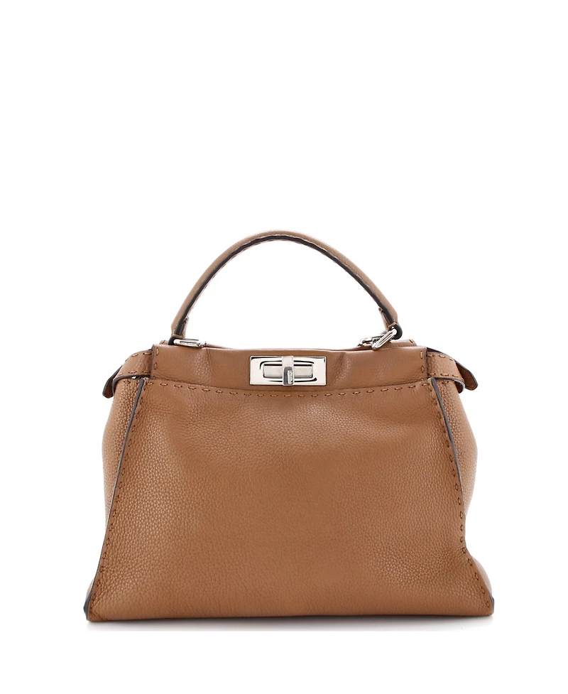 Pre-Owned Fendi Regular Selleria Peekaboo Bag Rigid Leather