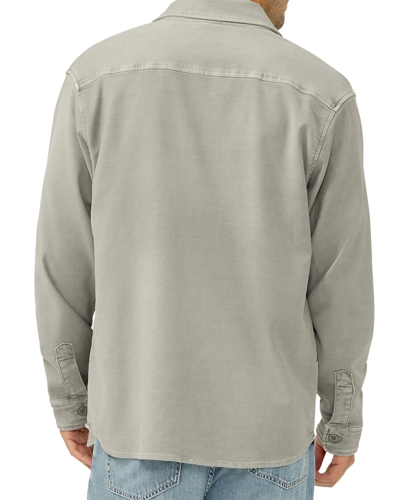 Silver Jeans Co. Men's Knit Flex Button-Up Shirt