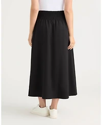 Ellen Tracy Women's Smocked Waist Flare Skirt