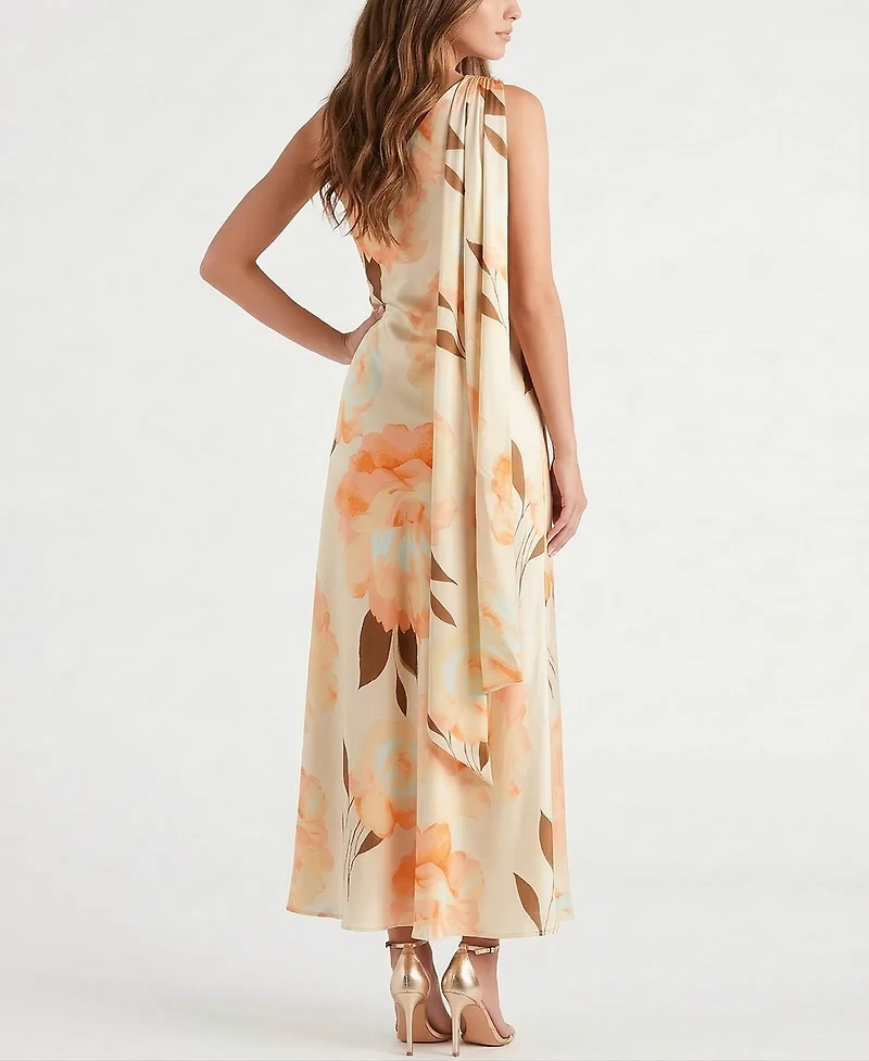 Taylor Women's Floral One-Shoulder Fit & Flare Dress