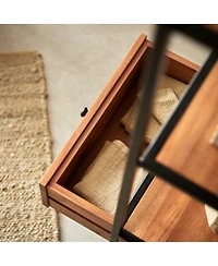 Tikamoon Acacia Wood and Metal Bookcase 175 cm