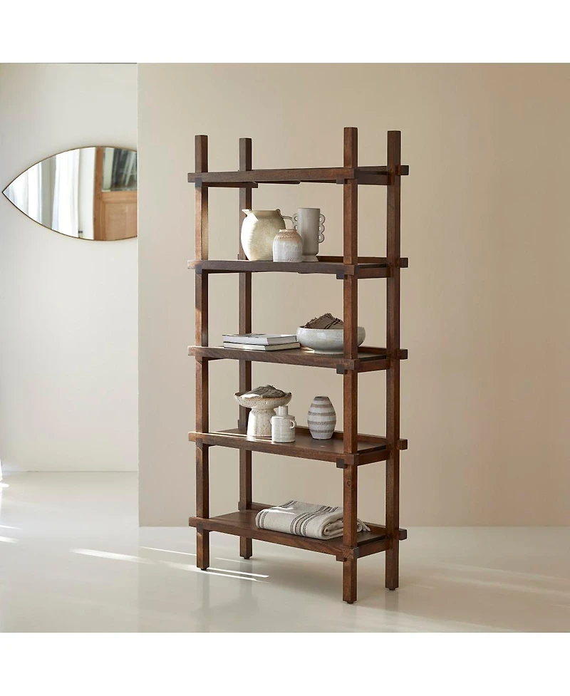Tikamoon Arko bookcase in solid mango wood