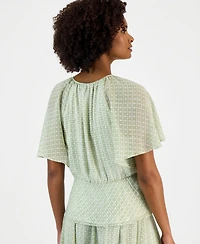 Vince Camuto Women's Flutter-Sleeve Peplum-Hem Top