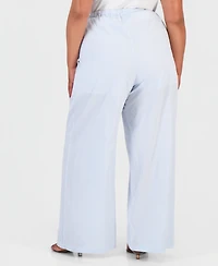 And Now This Trendy Plus Cotton Gingham Pull-On Pants, Macy's Exclusive