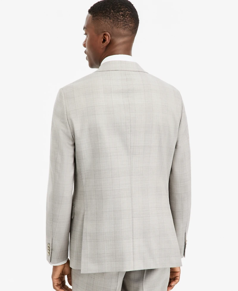 Ted by Baker Men's Modern-Fit Gray Plaid Suit Separate Jacket