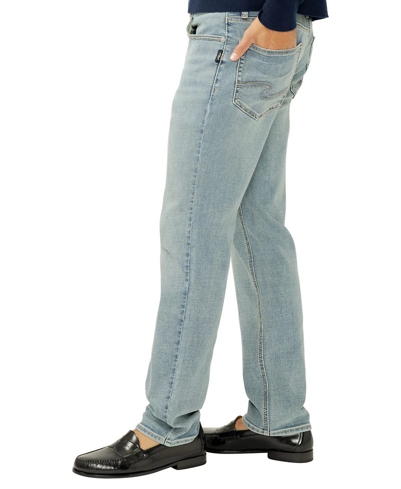 Silver Jeans Co. Men's Eddie Relaxed-Fit Slim Straight-Leg Luxe Heritage
