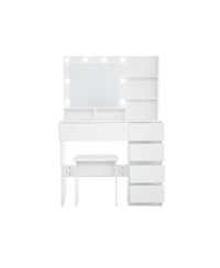 Flynama Versatile Neutral Nightstand with 2 Drawers Modern Bedroom Furniture Bedside End Table