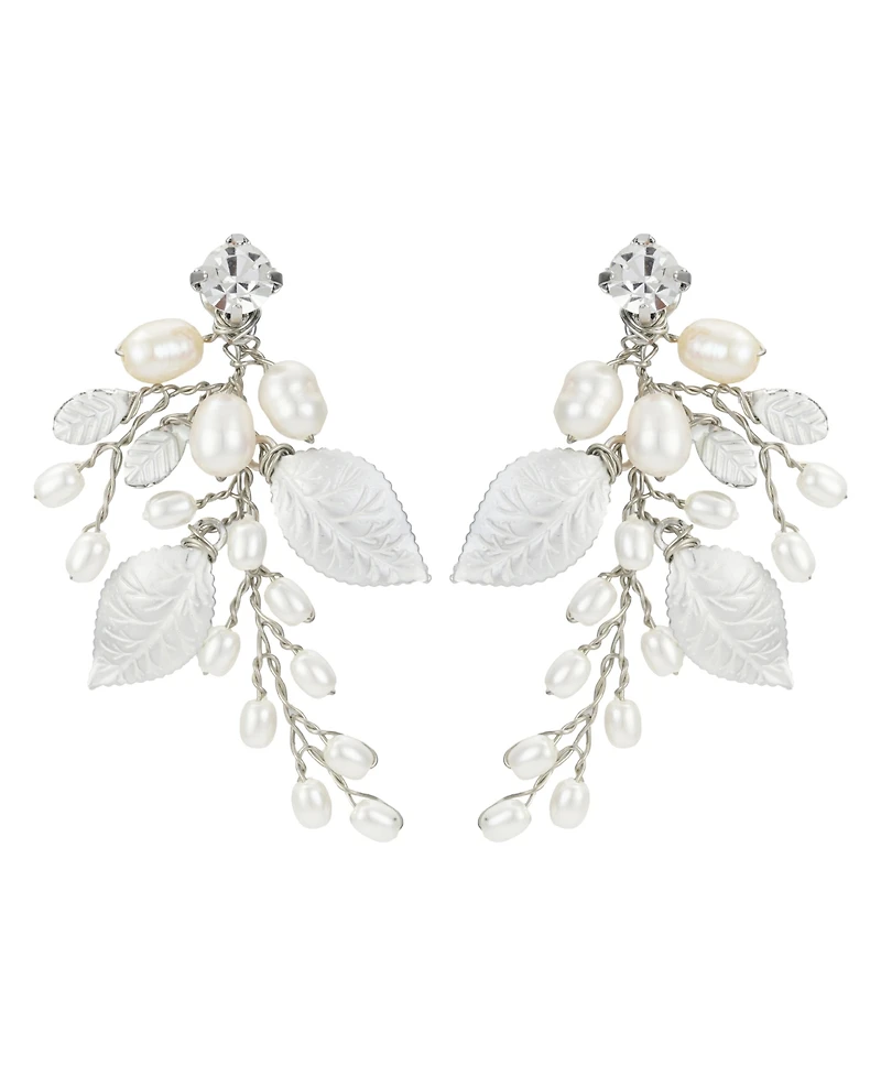 Untamed Petals Ryann Freshwater Pearl Drop Earrings