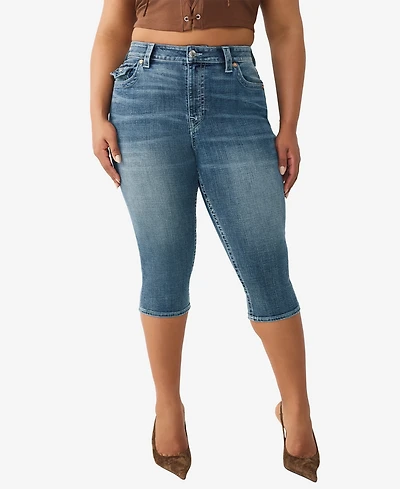 True Religion Plus Jennie Skinny Mid-Rise Capri Pants