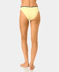 California Waves Women's Solid High-Waist Swim Bottoms