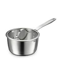 Tramontina Tempo Tri-Ply Base Stainless Steel 3-Quart Sauce Pan with Glass Lid
