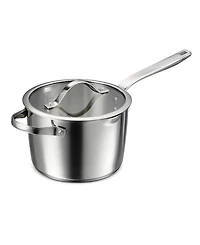 Tramontina Tempo Tri-Ply Base Stainless Steel 4-Quart Sauce Pan with Glass Lid