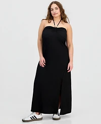Madden Girl Trendy Plus Halter Bandeau Maxi Dress