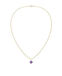 Macy's Citrine (3/4 ct. t.w.) & Lab Grown White Sapphire (1/4 Necklace 14k Gold Over Sterling Silver (Also Available Multi-Stones)