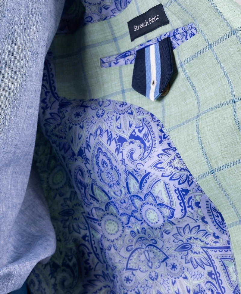 Tailorbyrd Men's Melange Windowpane Sport Coat