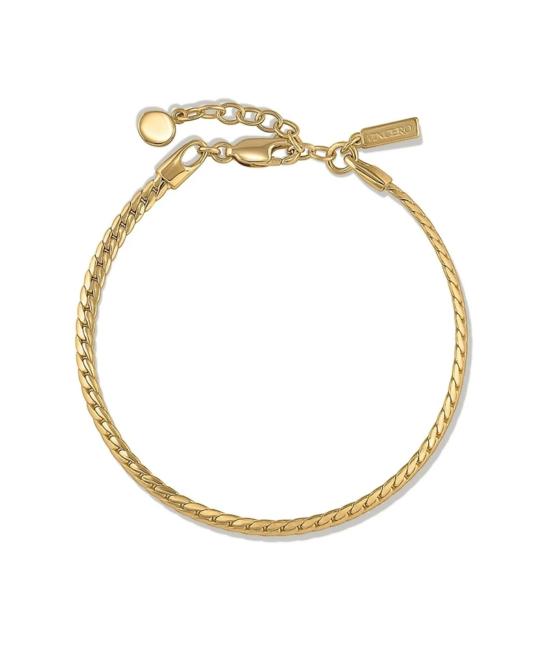 Vincero Women's Serpentine Chain Bracelet in 14k Gold-Plated Stainless Steel