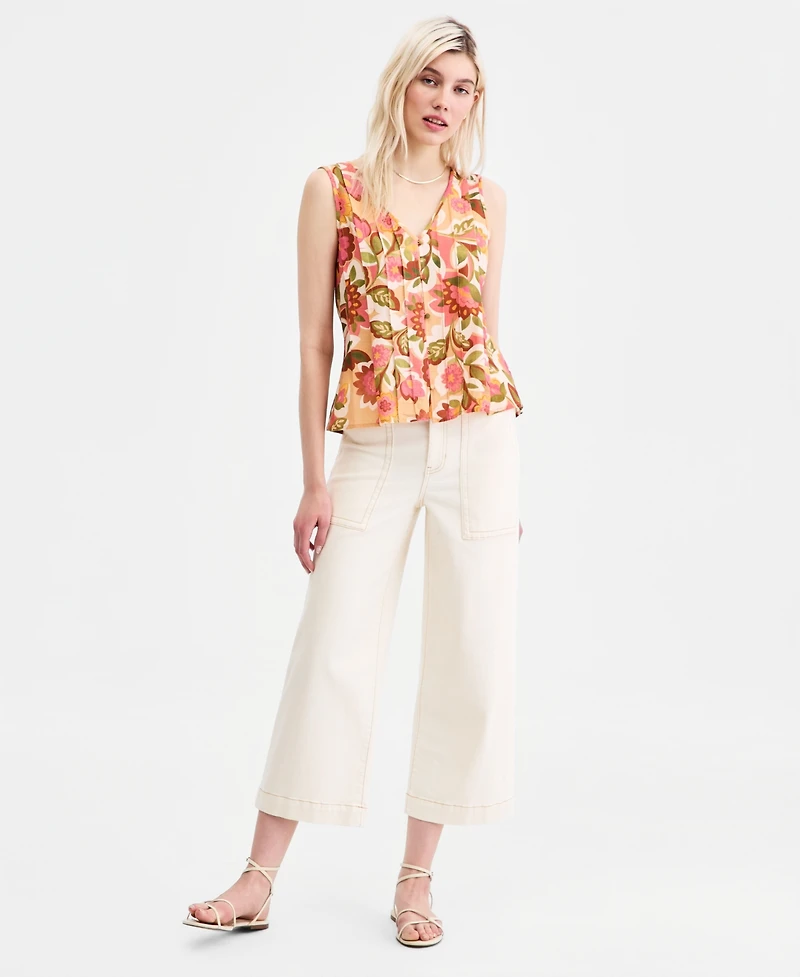 Liverpool Los Angeles Women's Printed V-Neck Sleeveless Top