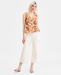 Liverpool Los Angeles Women's Printed V-Neck Sleeveless Top