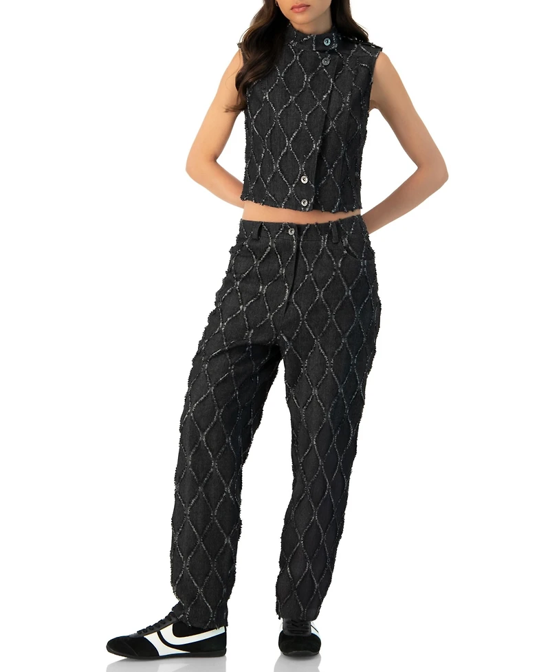 Ivonne Women's Distressed Denim Vest