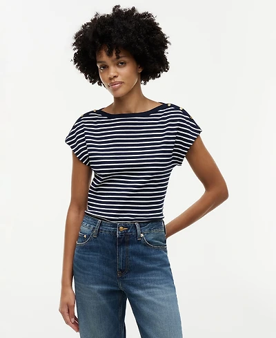 Tommy Hilfiger Women's Cap-Sleeve Boat Neck T-Shirt