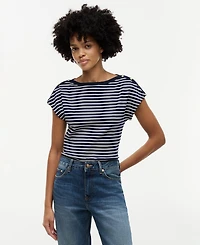 Tommy Hilfiger Women's Cap-Sleeve Boat Neck T-Shirt