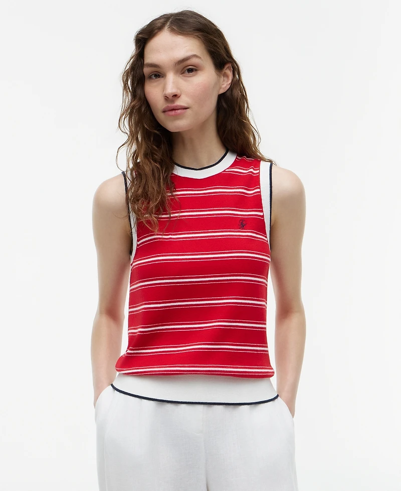 Tommy Hilfiger Women's Intarsia Flag Crewneck Sweater