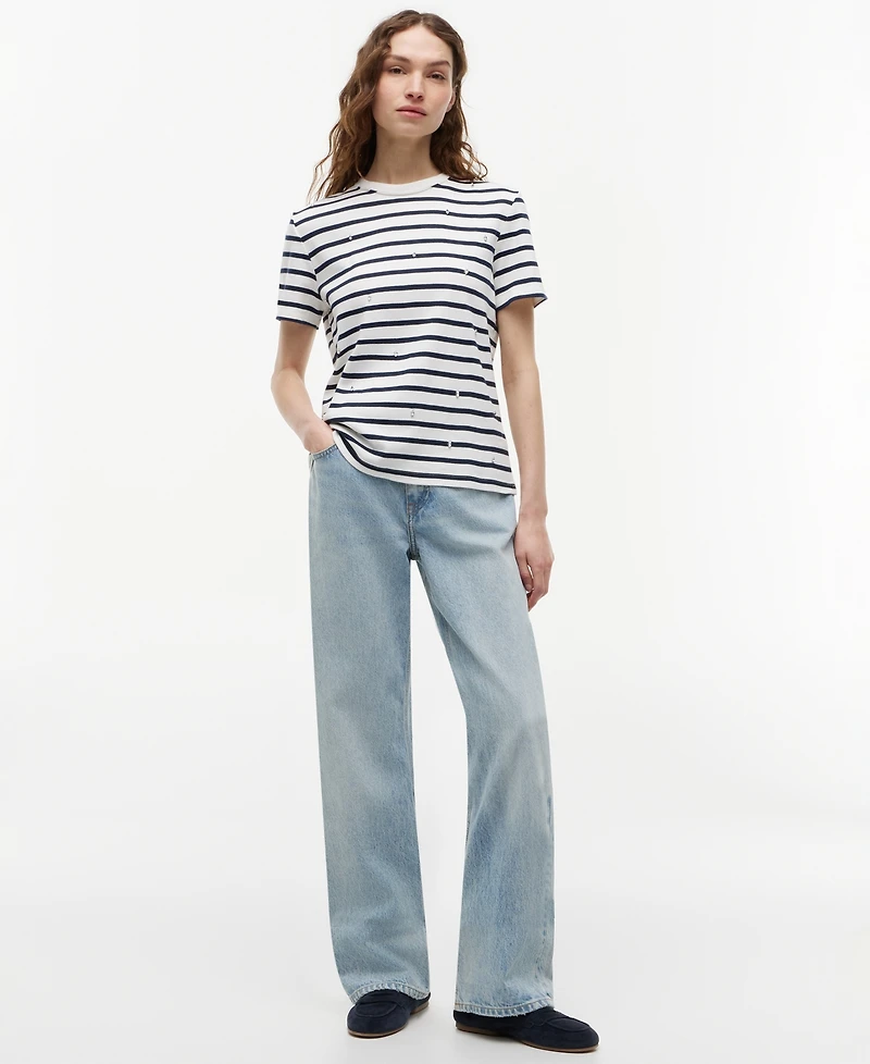 Tommy Hilfiger Women's Ribbed Crewneck T-Shirt