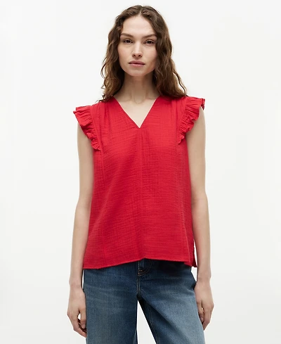 Tommy Hilfiger Women's Flutter-Sleeve V-Neck Blouse