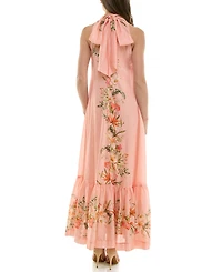 Taylor Women's Floral Halter Neck A-Line Dress