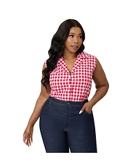 Unique Vintage Plus Size 1950s Commuter Set Collar Blouse