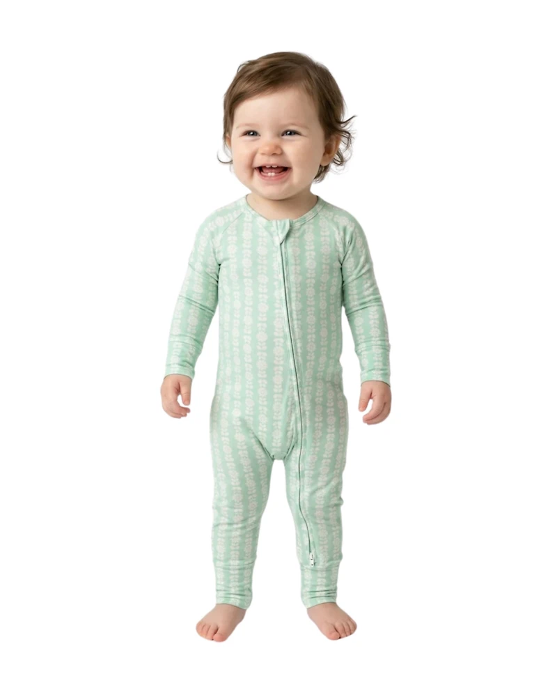 Motette Baby Girls Mint Meadows Bamboo Sleeper