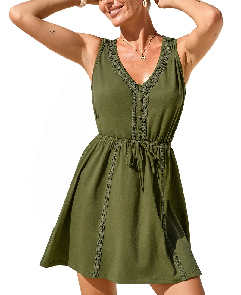 Cupshe Women's Wish Me Luck Mini Beach Dress