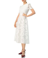 Ivonne Women's Lace A-Line Midi Dress