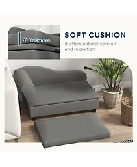 6thdruple Small Pet Sofa with Storage and Tufted Cushion