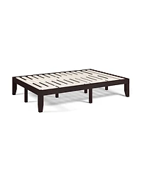 Sugift 14 in Wood Platform Bed Frame with Slat Support