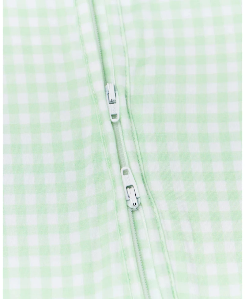 Motette Baby Boy's Pistachio Gingham Bamboo Sleeper