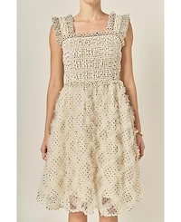 English Factory Women's Polka Dot Sleeveless Midi Dress