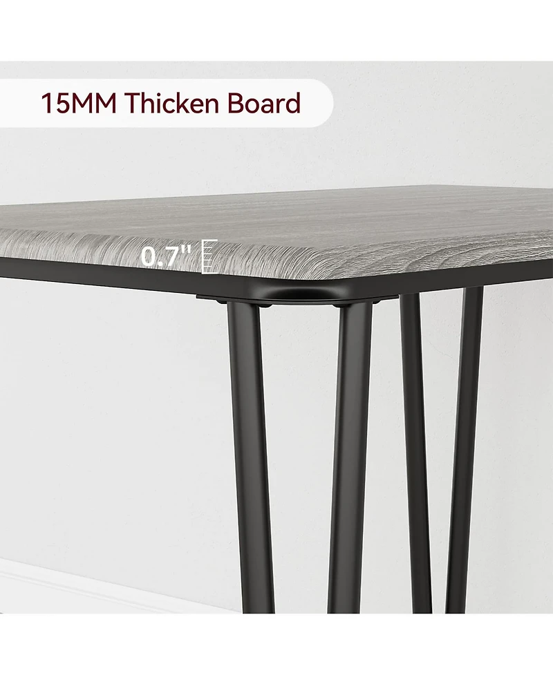 gaomon Modern 3-Piece Dining Table Set for 2, Square Table and Upholstered Chairs for Apartment, Kitchen, Office