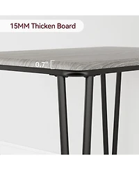 gaomon Modern 3-Piece Dining Table Set for 2, Square Table and Upholstered Chairs for Apartment, Kitchen, Office